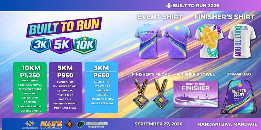 PICE - Built to Run 2026 race event poster image