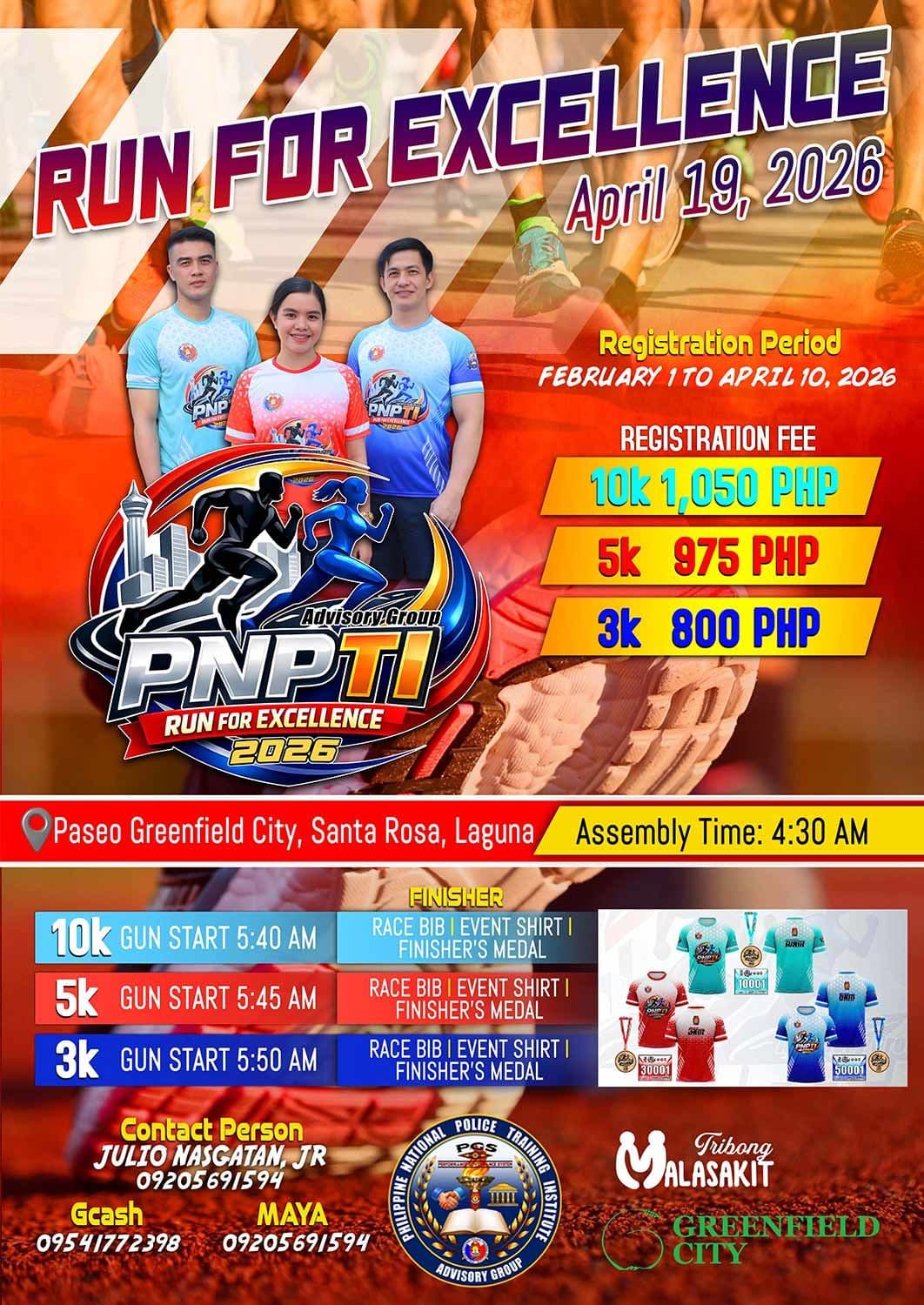 PNPTI Run for Excellence 2026 race event poster image