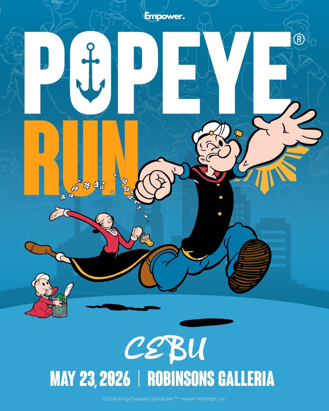 Popeye Run Cebu race event poster image