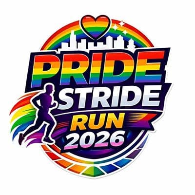 Pride Stride Run 2026 race event logo image