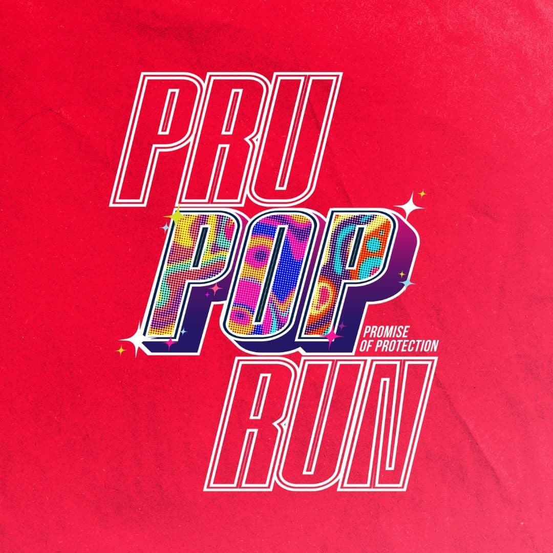 PRU Pop Run race event logo image