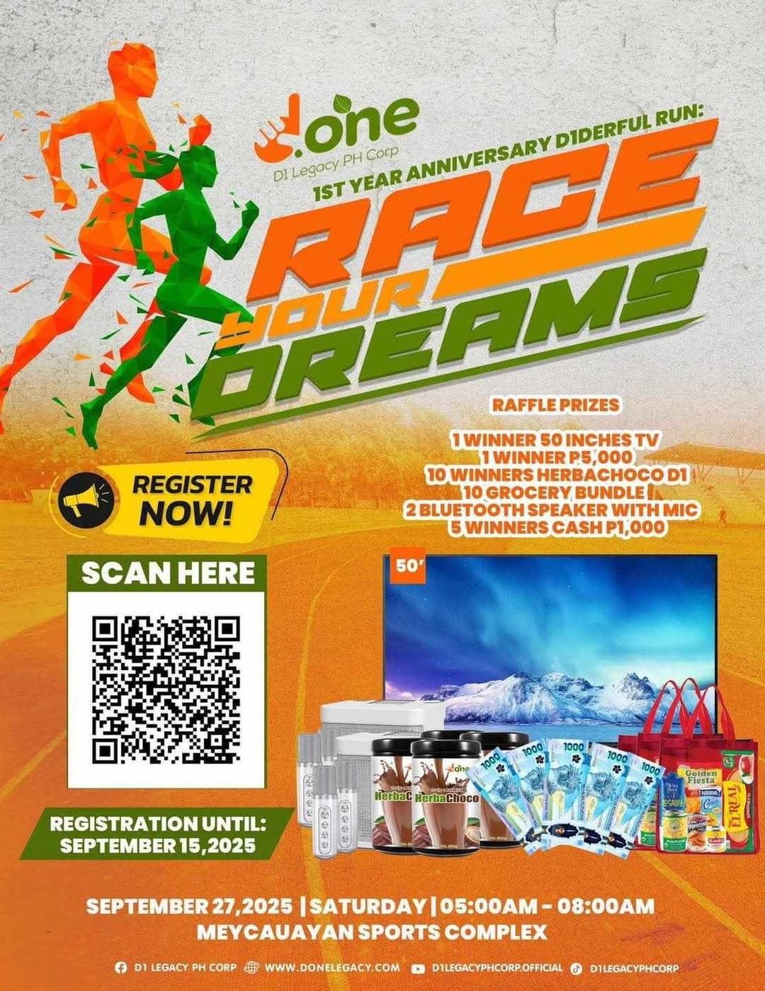 Race Your Dreams Fun Run race event poster image