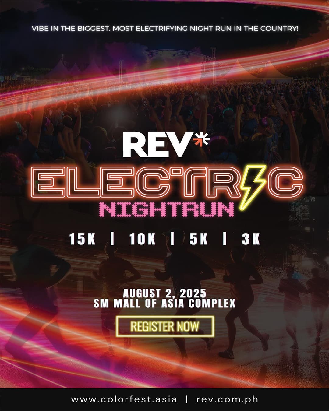 REV Electric NightRun 2025 race event poster image