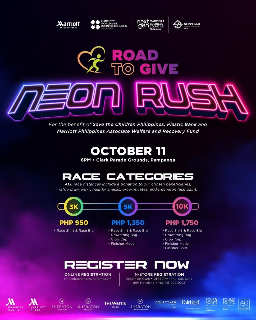 Road to Give Neon Rush race event poster image