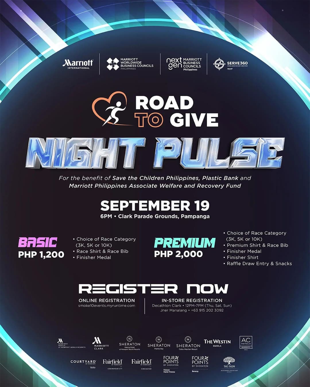 Road to Give: Night Pulse race event poster image