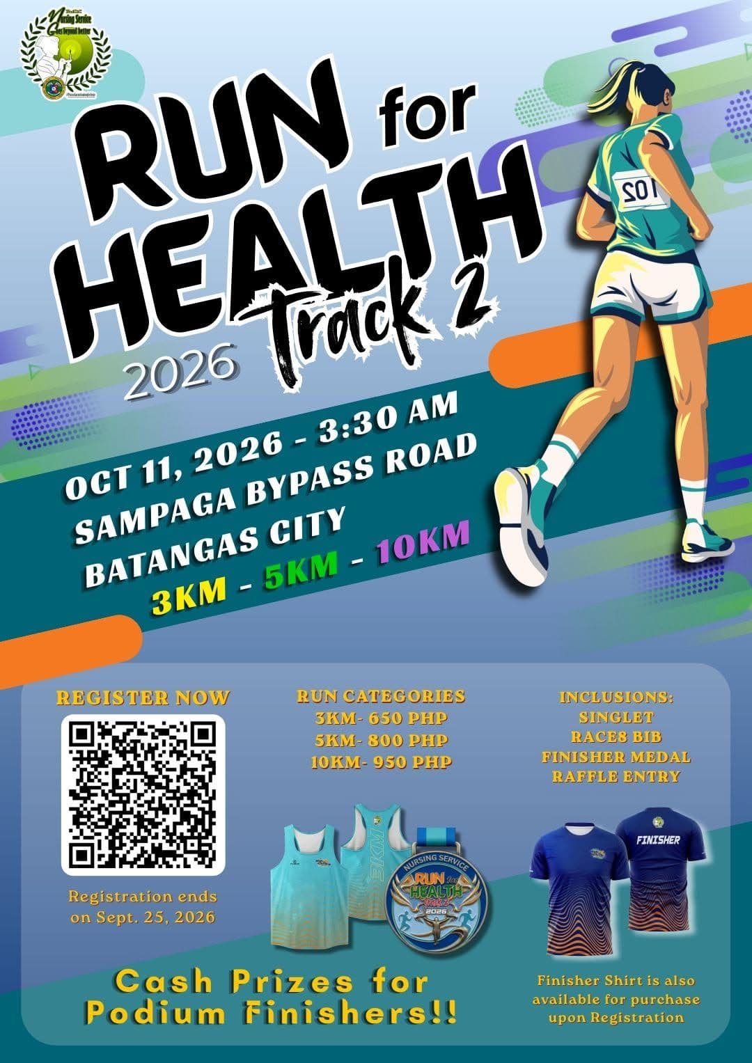 Run for Health – Track 2 2026 race event poster image