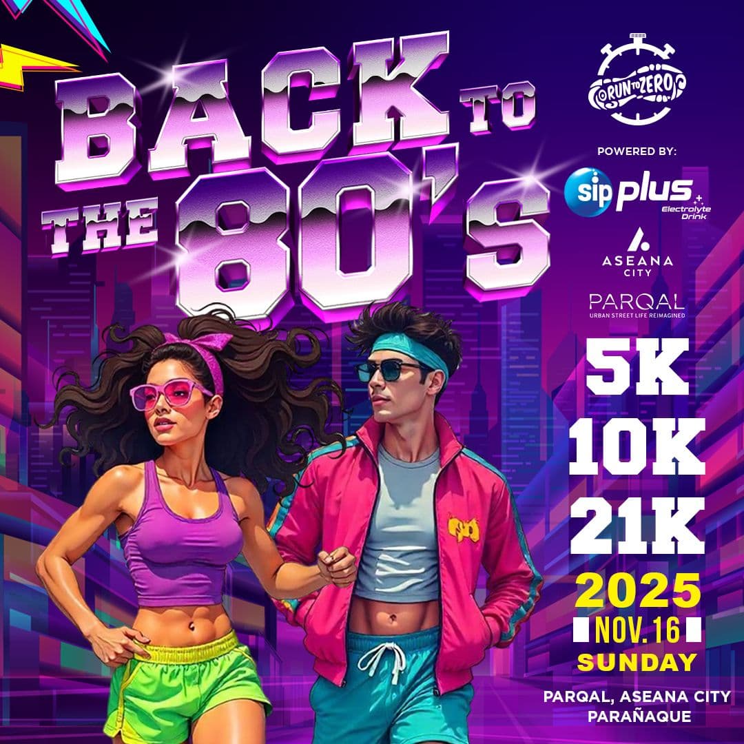 Run to Zero: Back to the 80s race event poster image