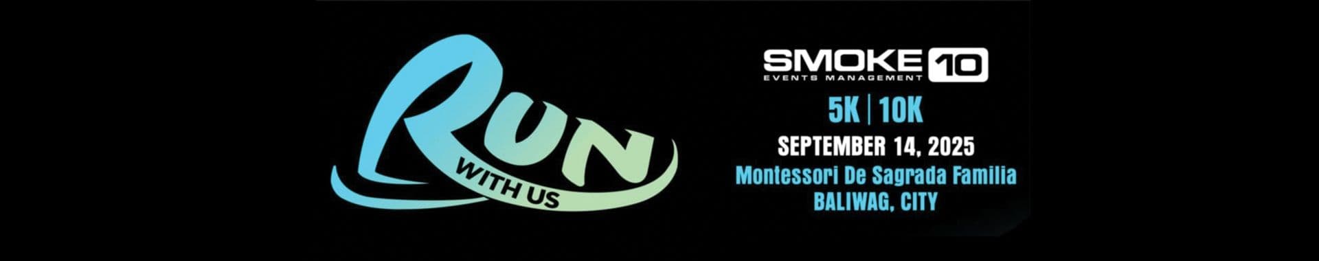 Run With Us race event banner image