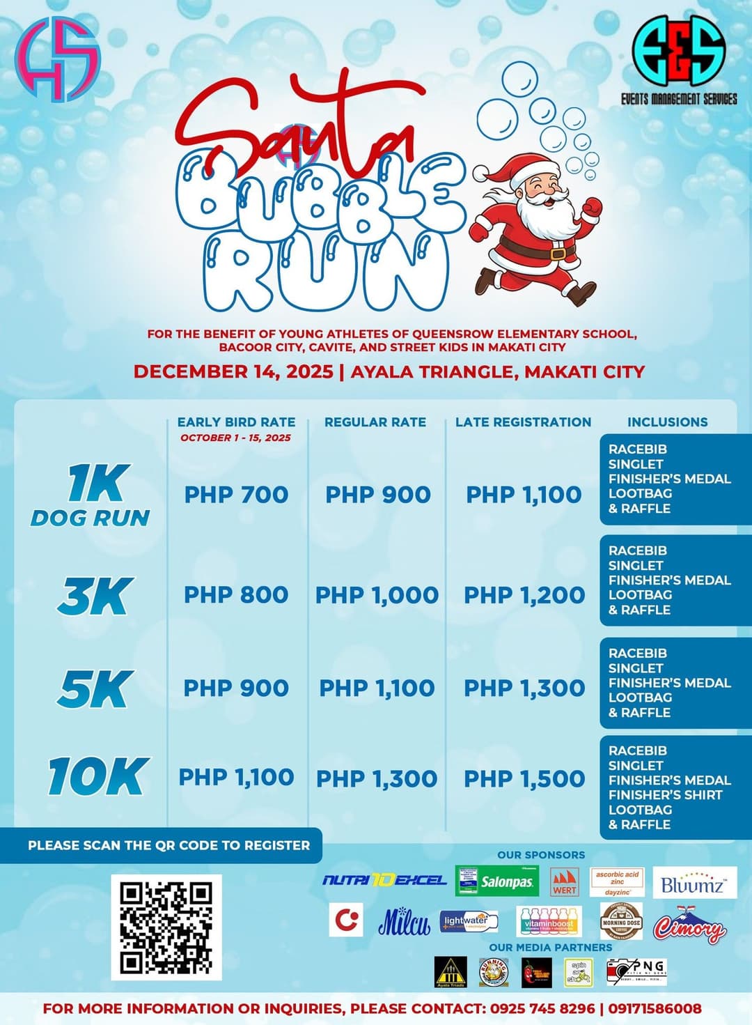 Santa Bubble Run 2025 race event poster image