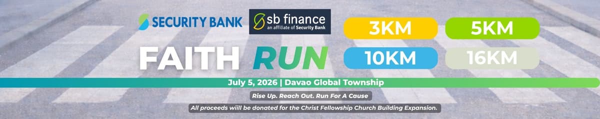 Security Bank Faith Run race event banner image