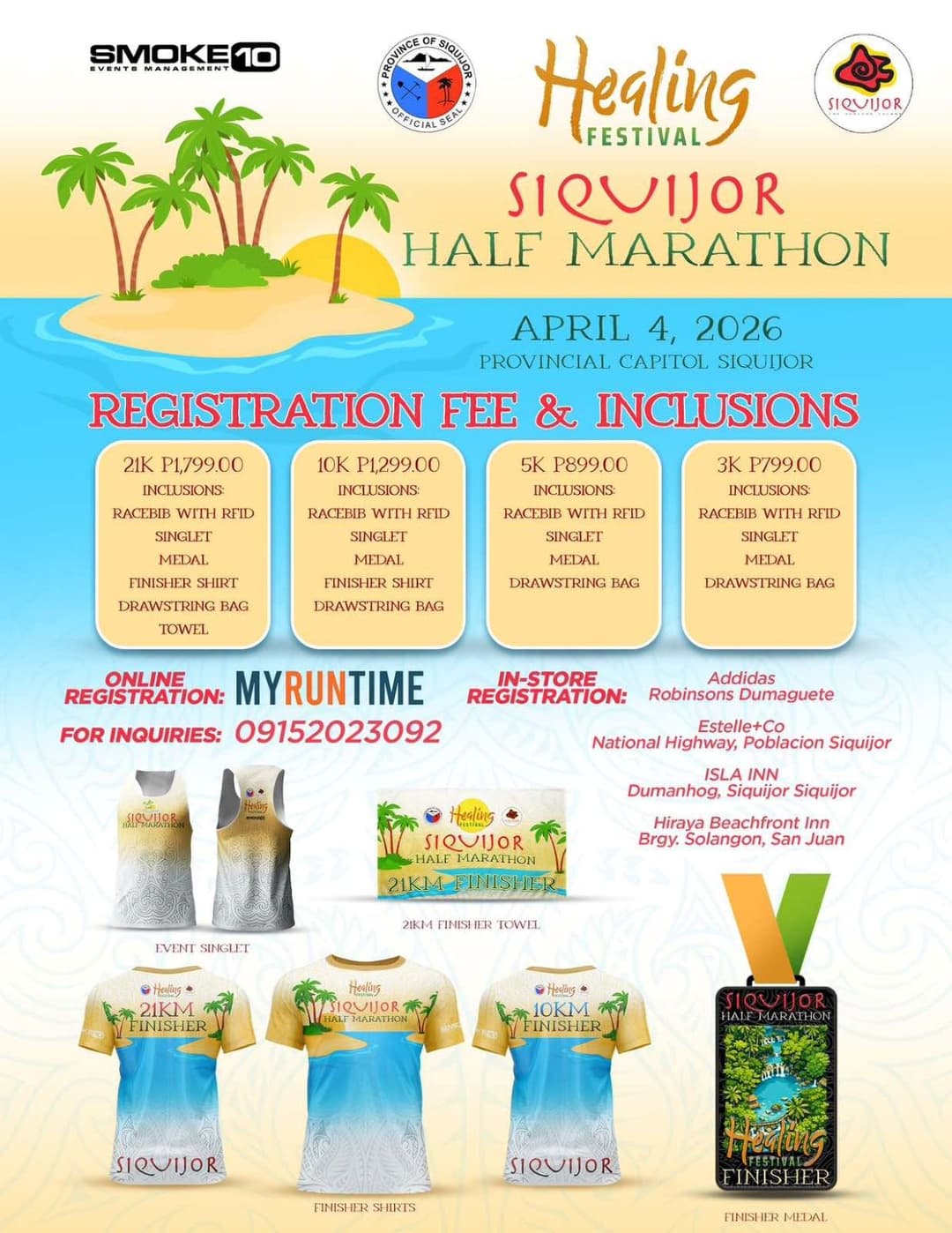 Siquijor Half Marathon race event poster image