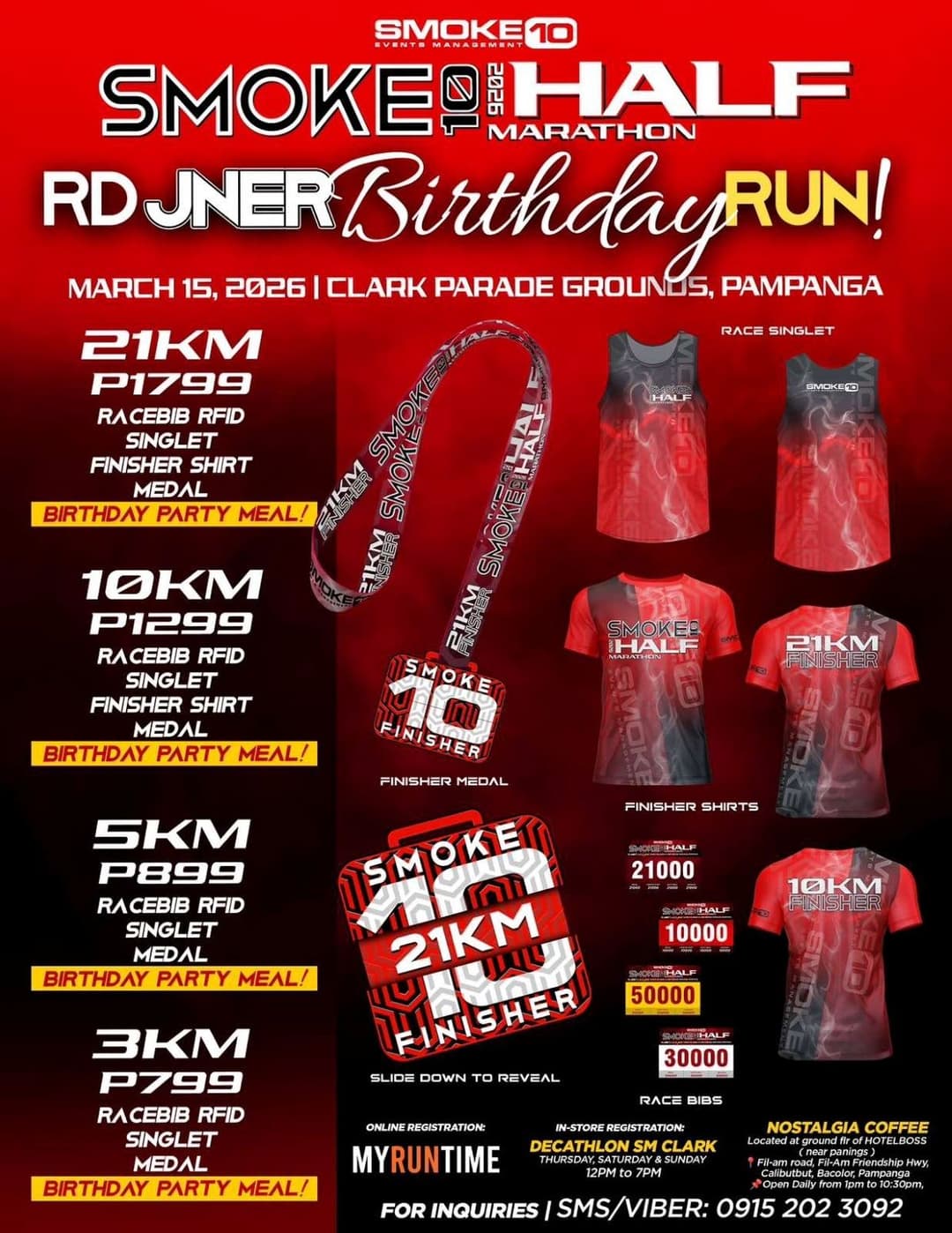 Smoke10 Half Marathon 2026 race event poster image