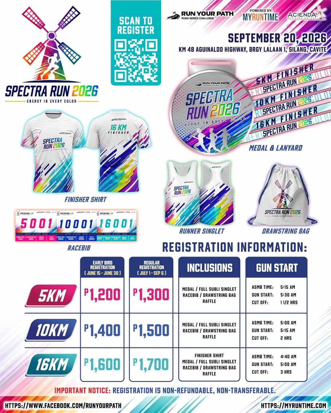Spectra Run 2026 race event poster image