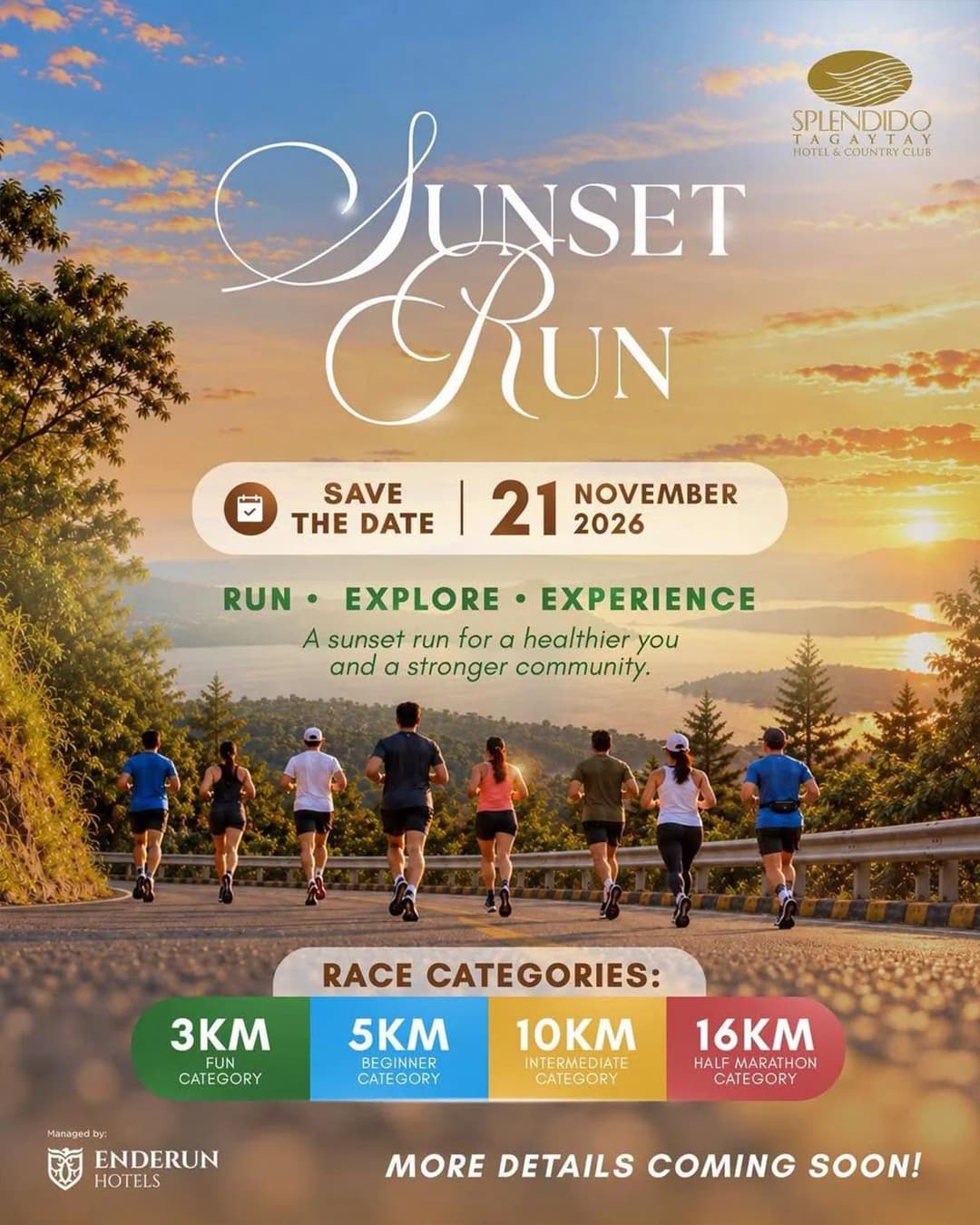 Splendido Sunset Run 2026 race event poster image