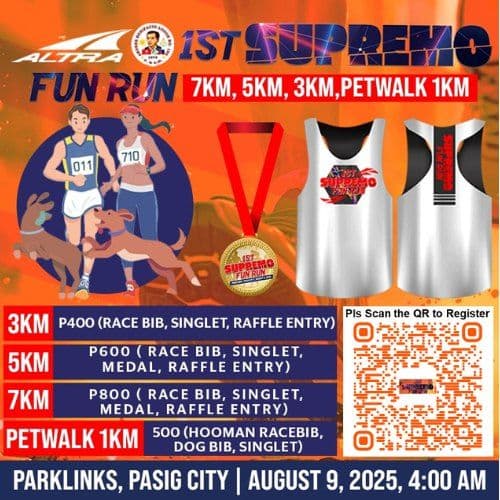 Supremo Fun Run 2025 race event banner image
