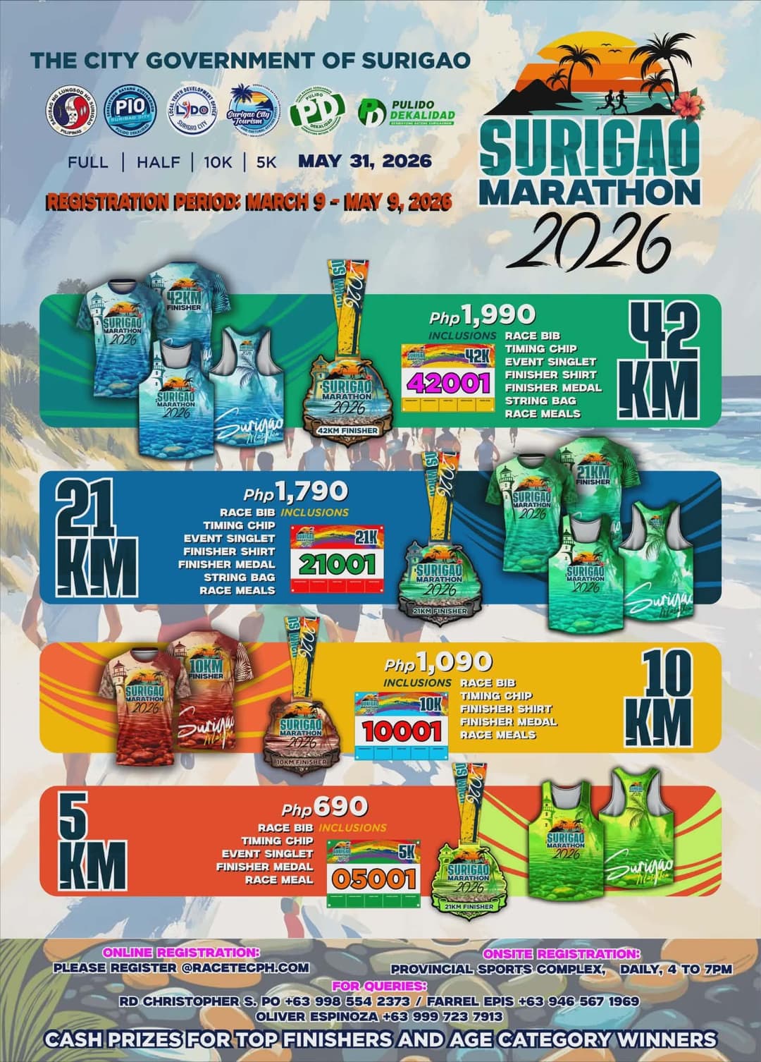 Surigao Marathon 2026 race event poster image