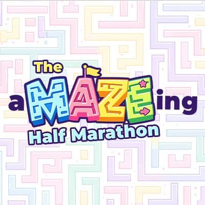 The aMAZEing Half Marathon 2026 race event logo image