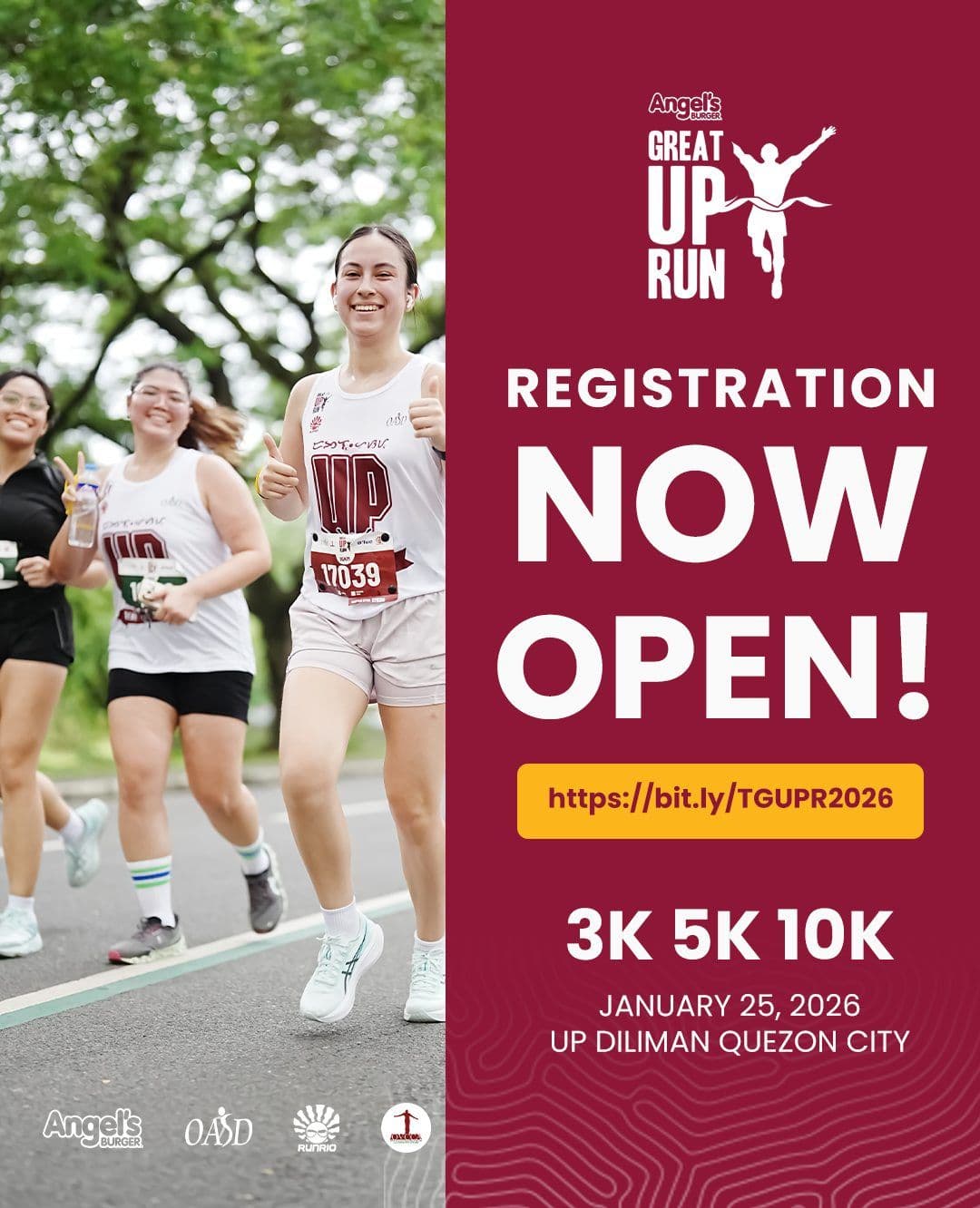 The Great UP Run 2026 race event poster image