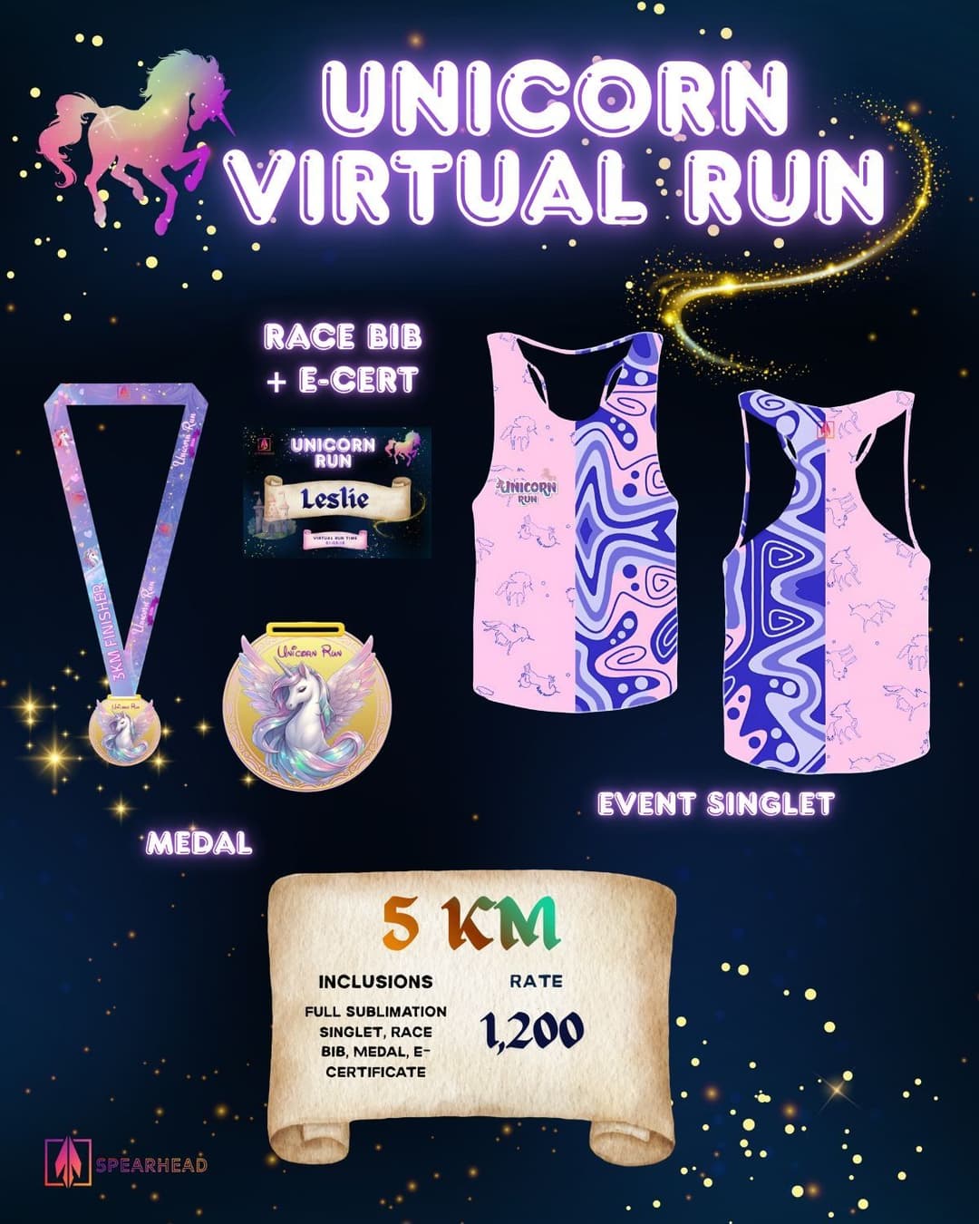 Unicorn Virtual Run race event poster image