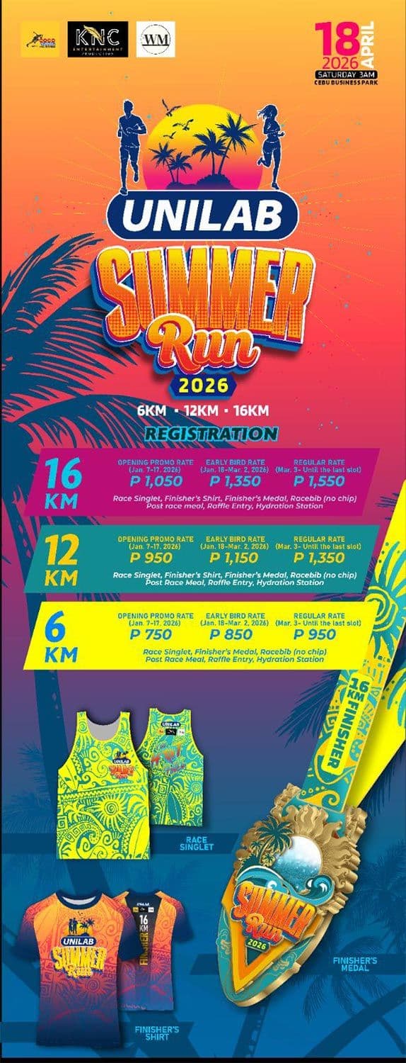 Unilab Summer Run 2026 race event poster image