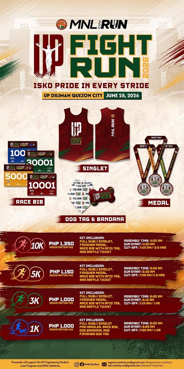 UP Fight Run 2026 race event poster image