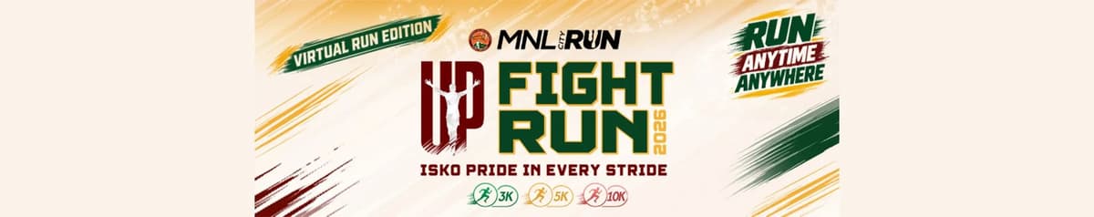 UP Fight Run 2026 - Virtual race event banner image