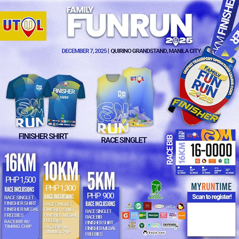UTOL Family Fun Run 2025 race event poster image