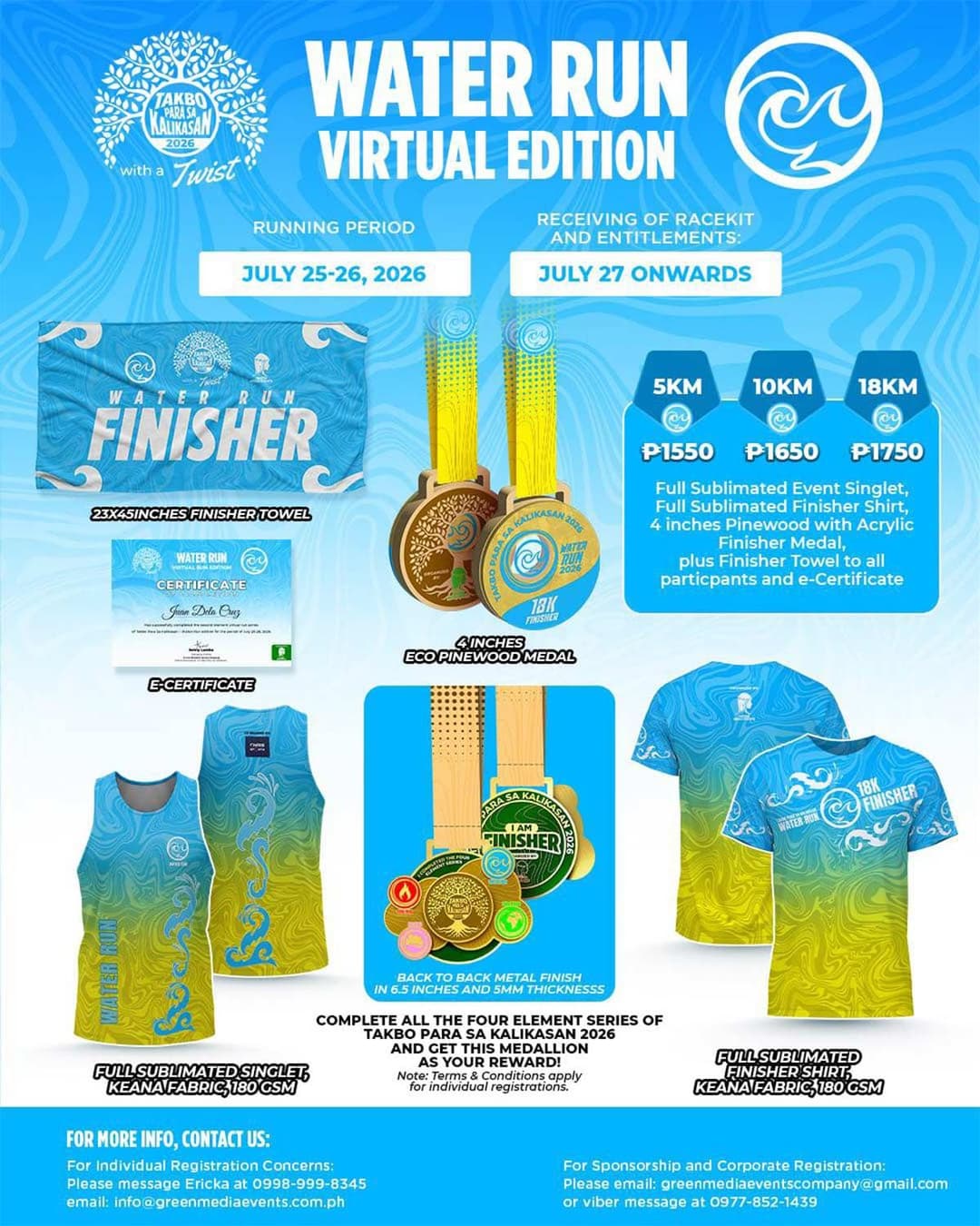 Water Run 2026 Virtual Edition race event poster image