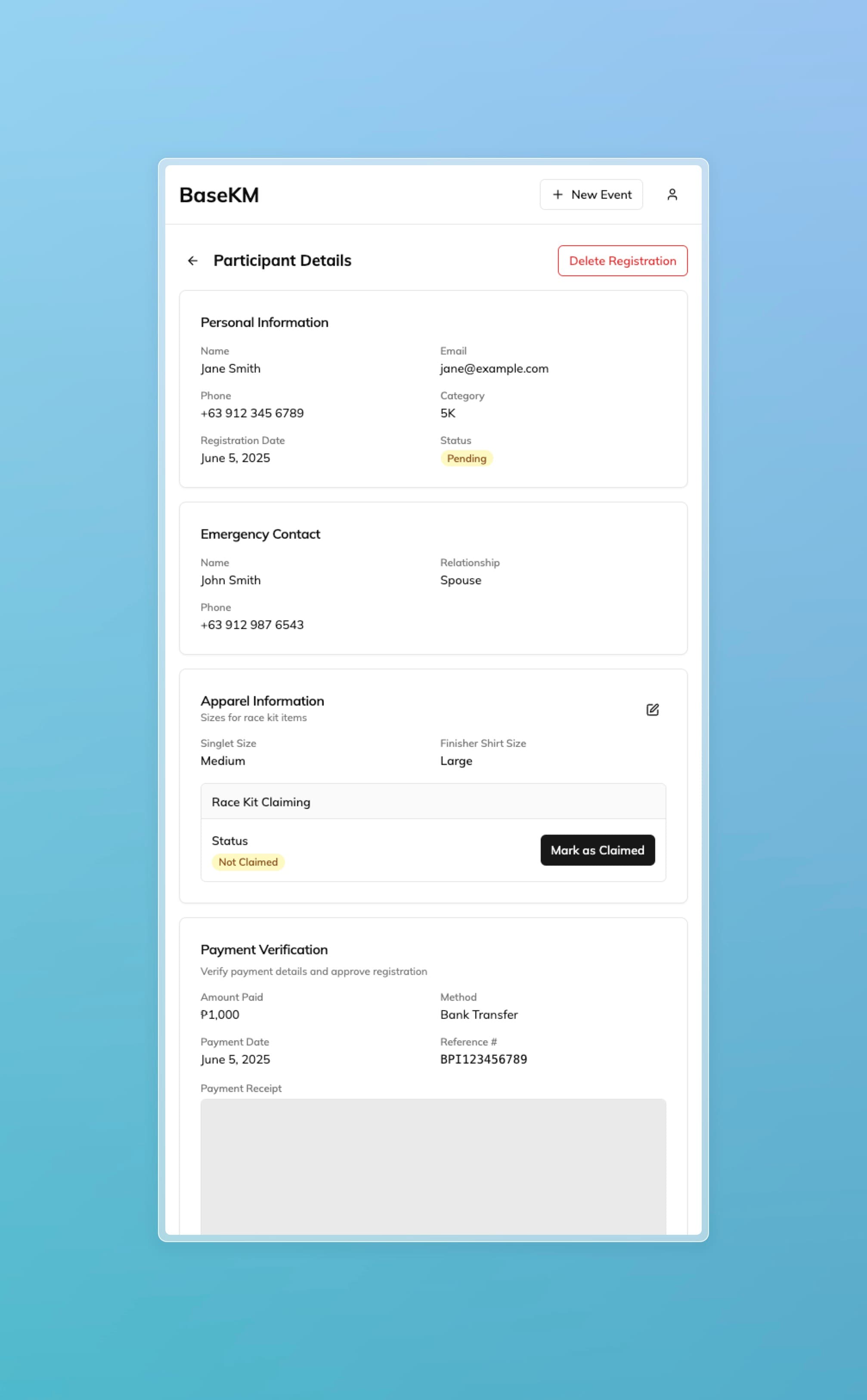 Participant management