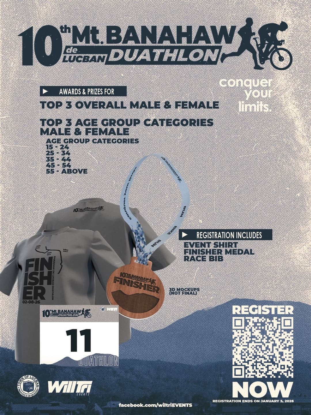 10th. Mt. Banahaw de Lucban Duathlon 2026 race event poster image