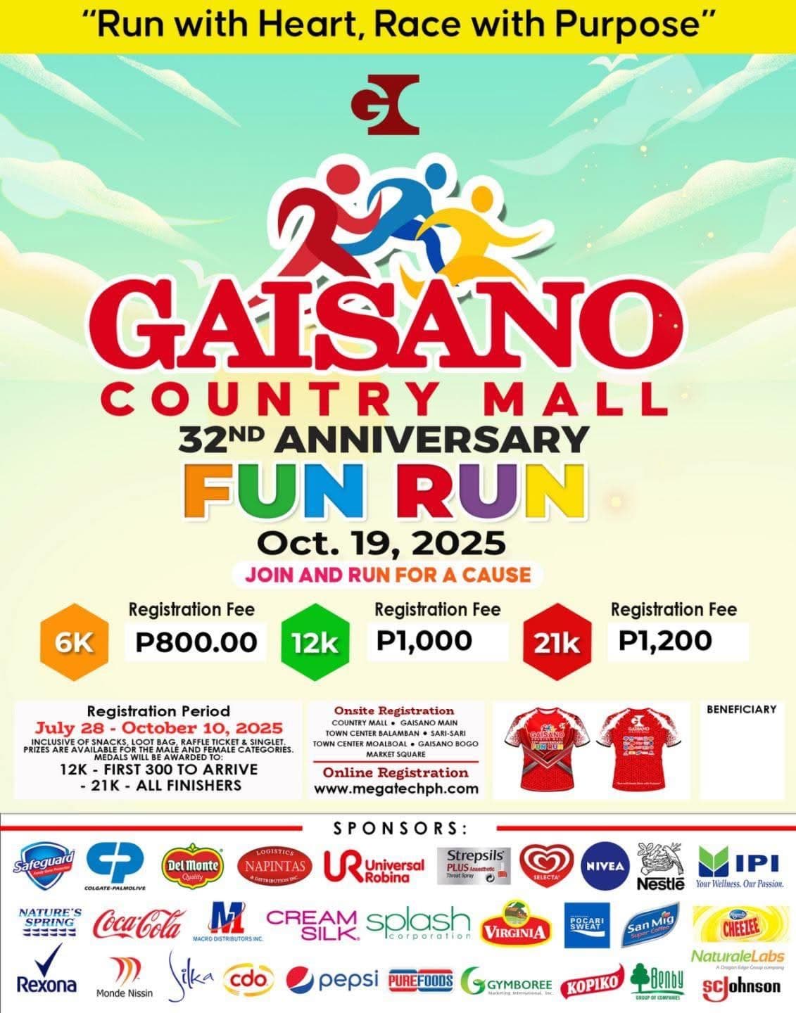 32nd Anniversary Gaisano Country Mall Fun Run race event banner image