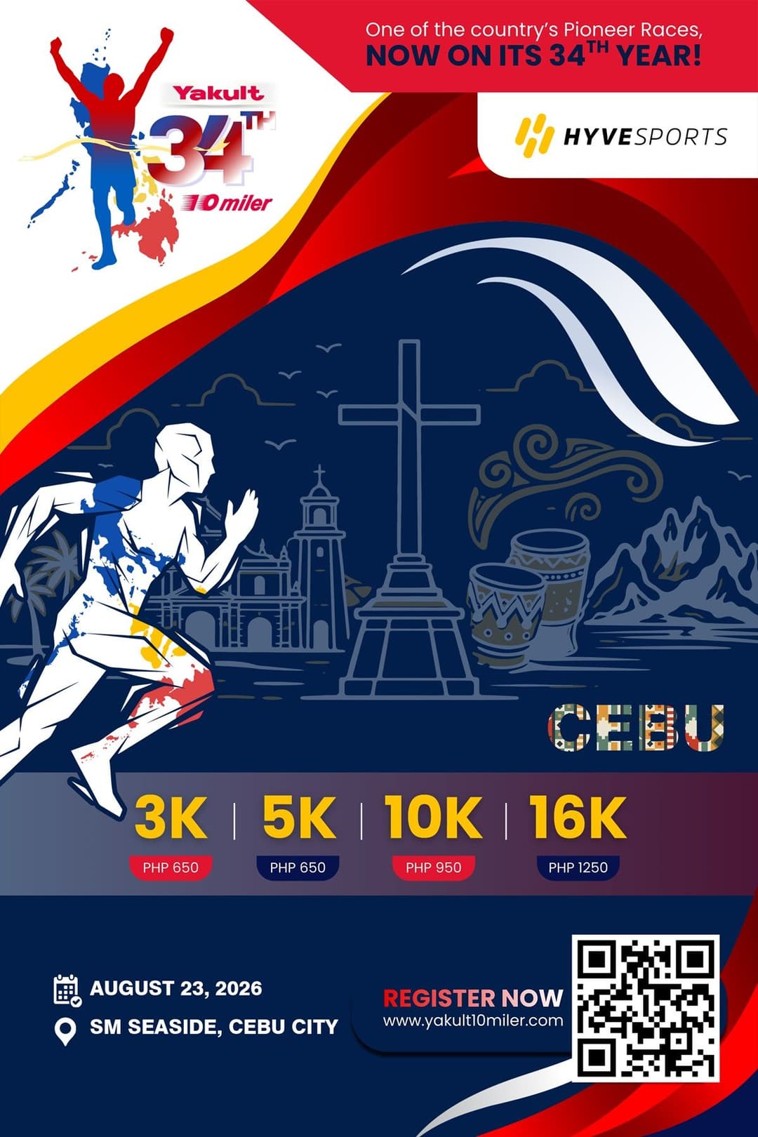 34th Yakult 10-Miler Trilogy (Cebu) race event poster image
