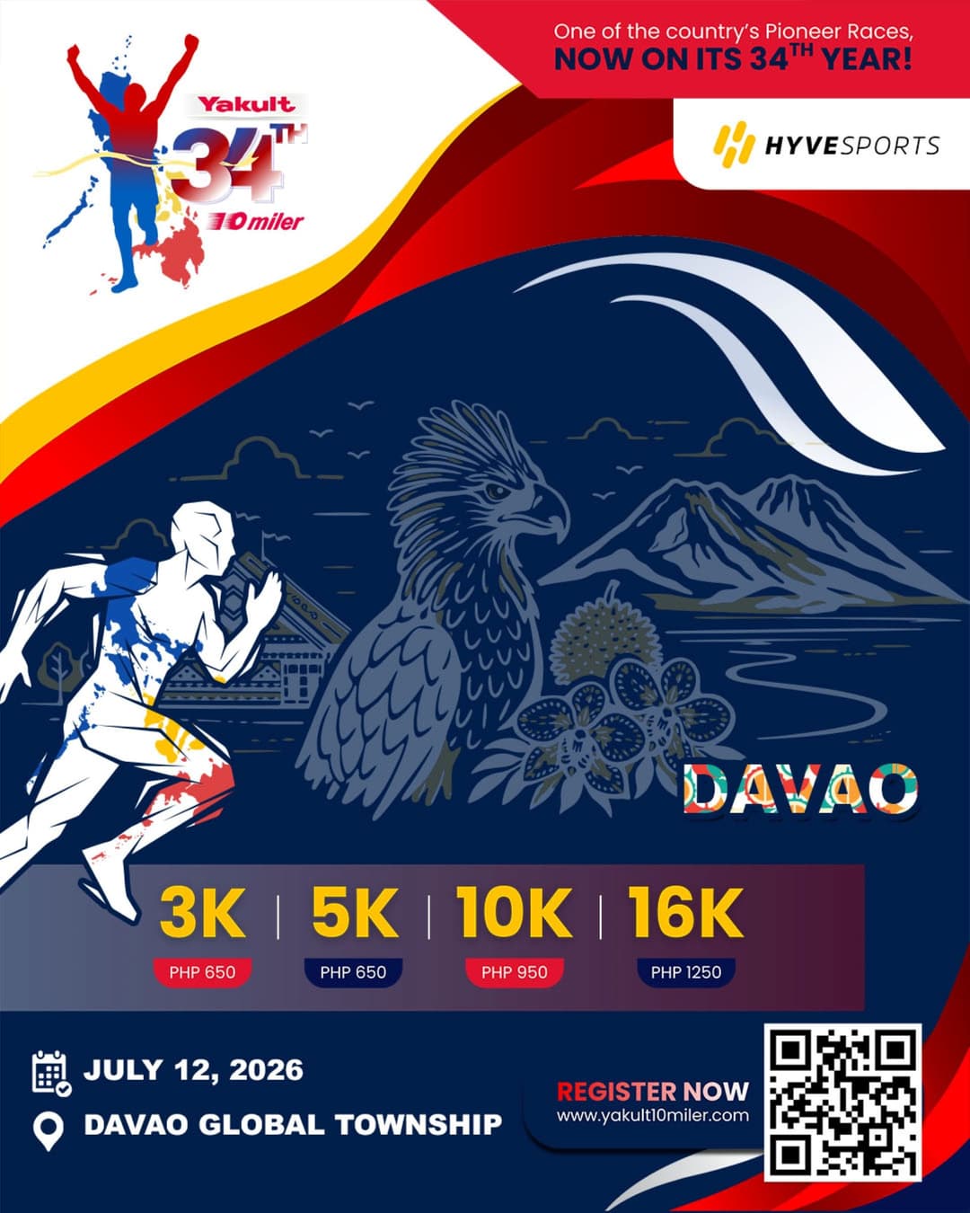 34th Yakult 10-Miler Trilogy (Davao) race event poster image