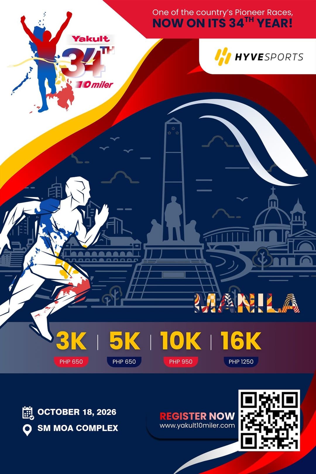 34th Yakult 10-Miler Trilogy (Manila) race event poster image