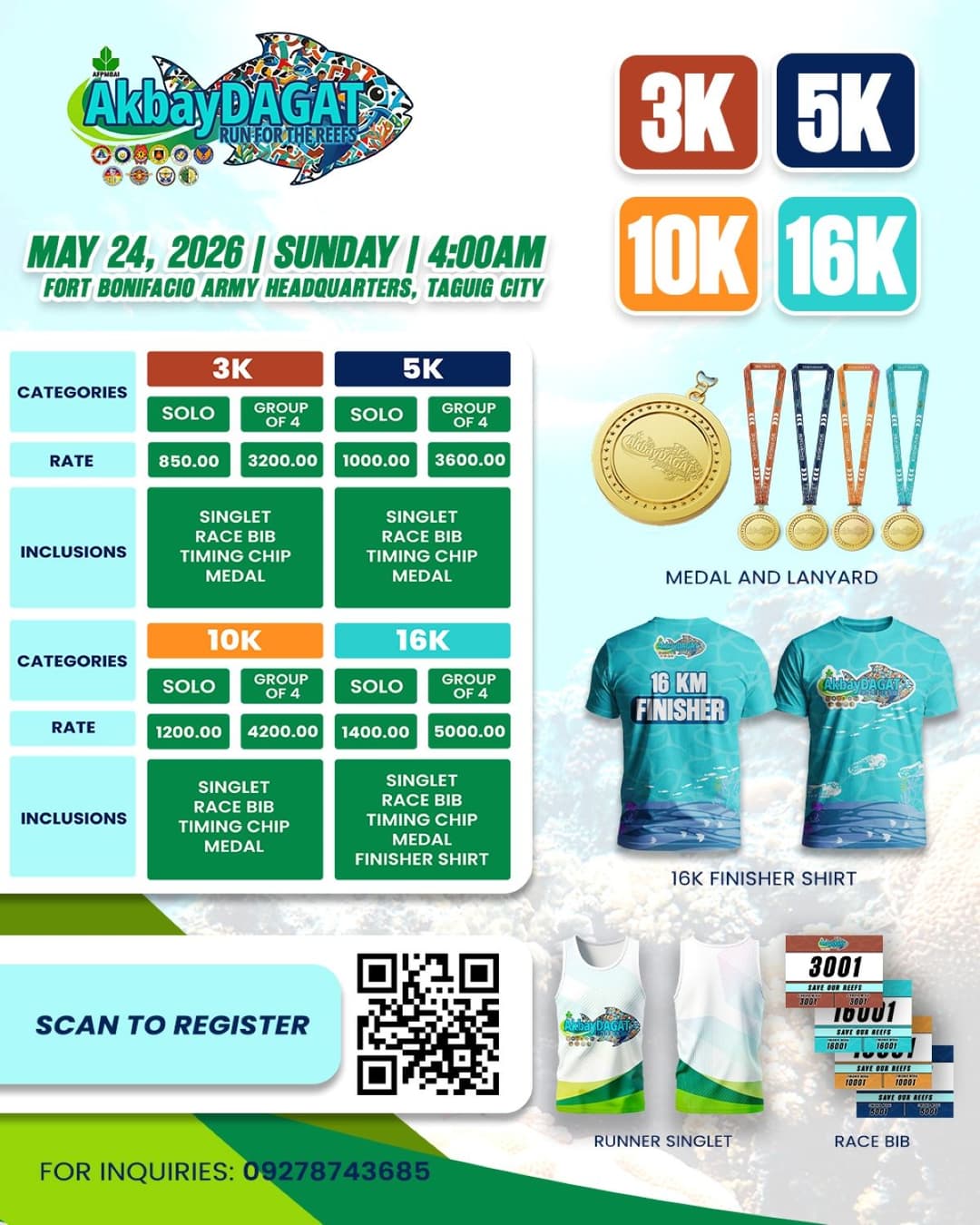 AFPMBAI Akbay Dagat: Run For The Reefs race event poster image