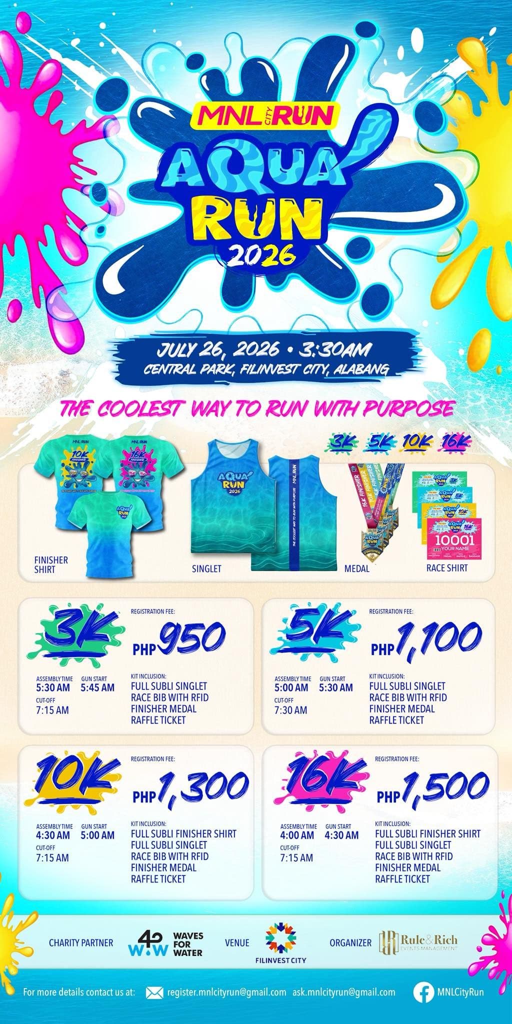 Aqua Run 2026: The Coolest Way to Run with Purpose race event poster image