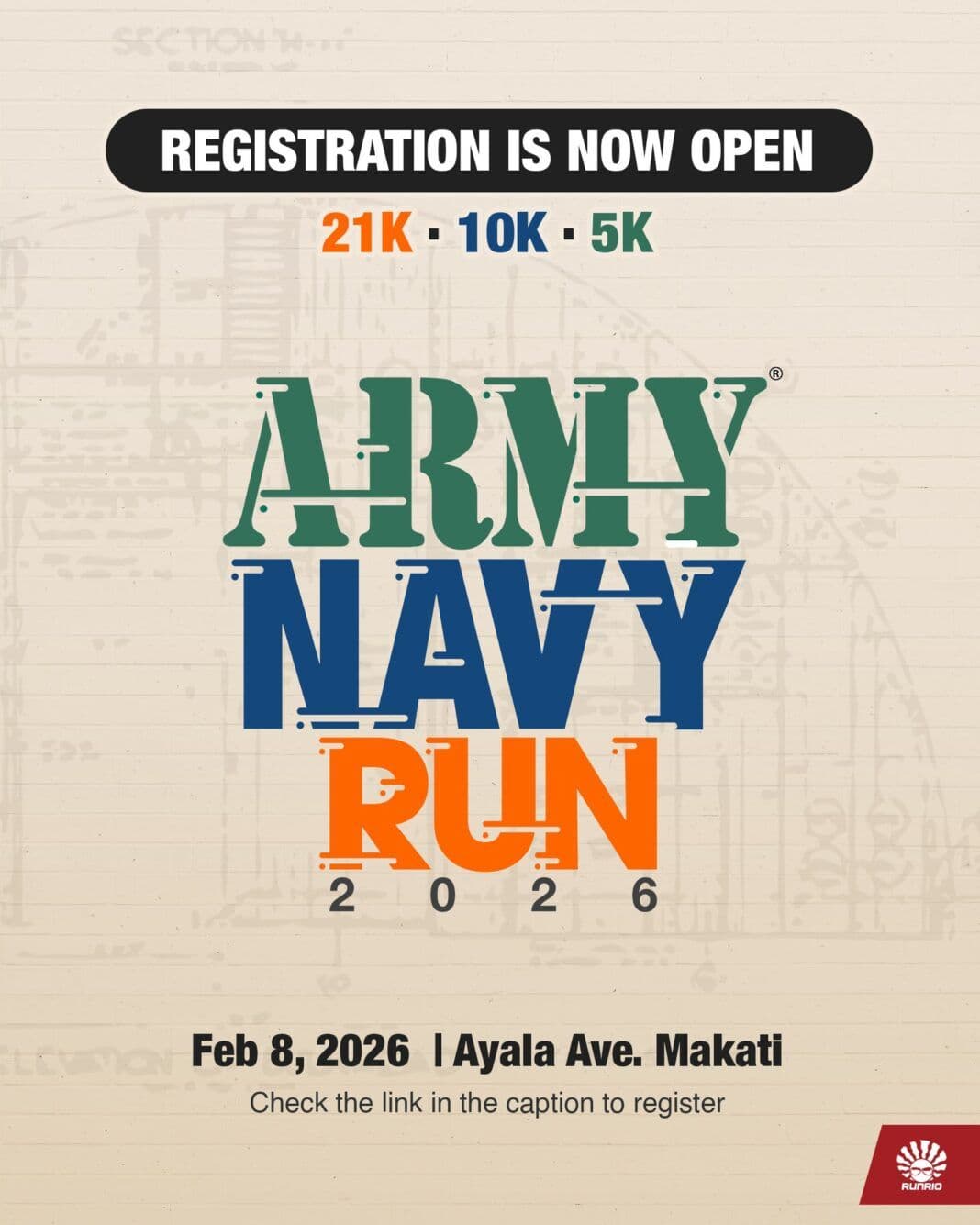 ArmyNavy Run 2026 race event poster image