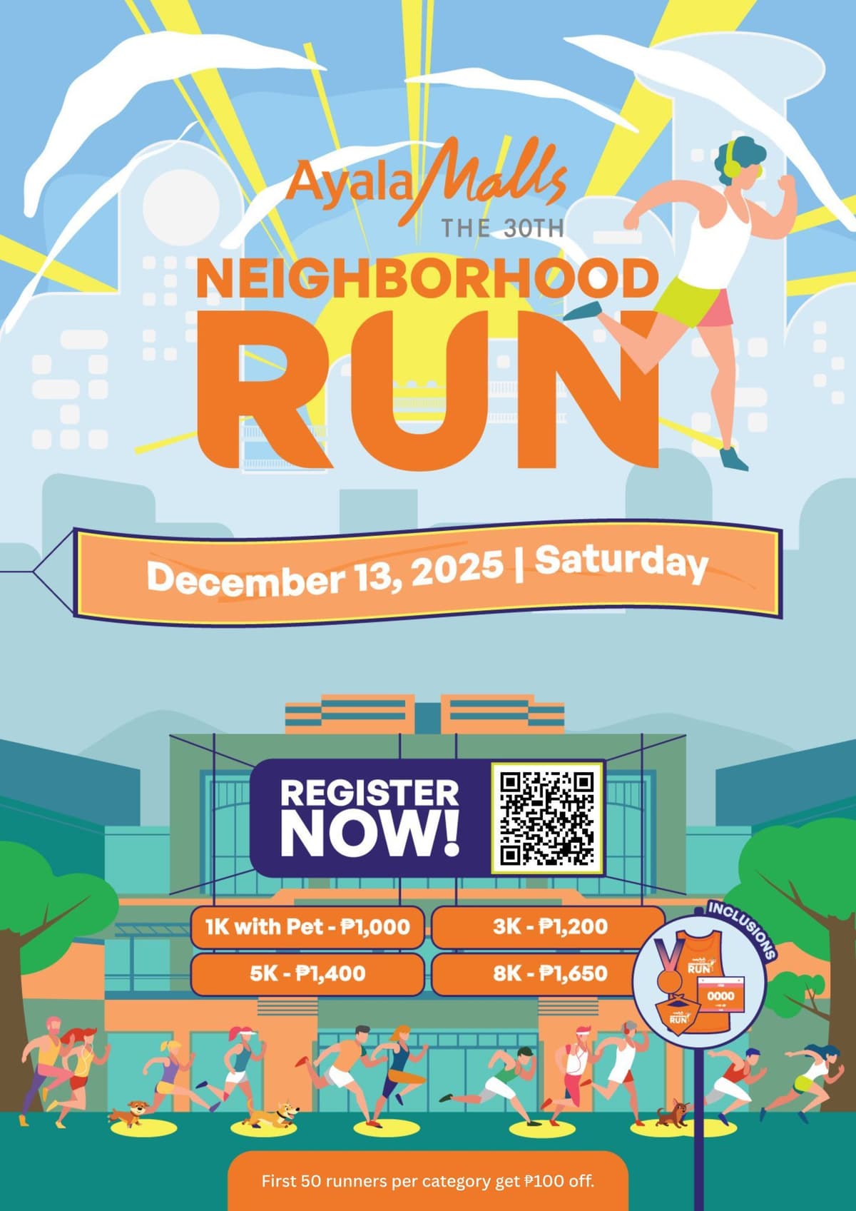 Ayala Malls The 30th Neighborhood Run 2025 race event banner image