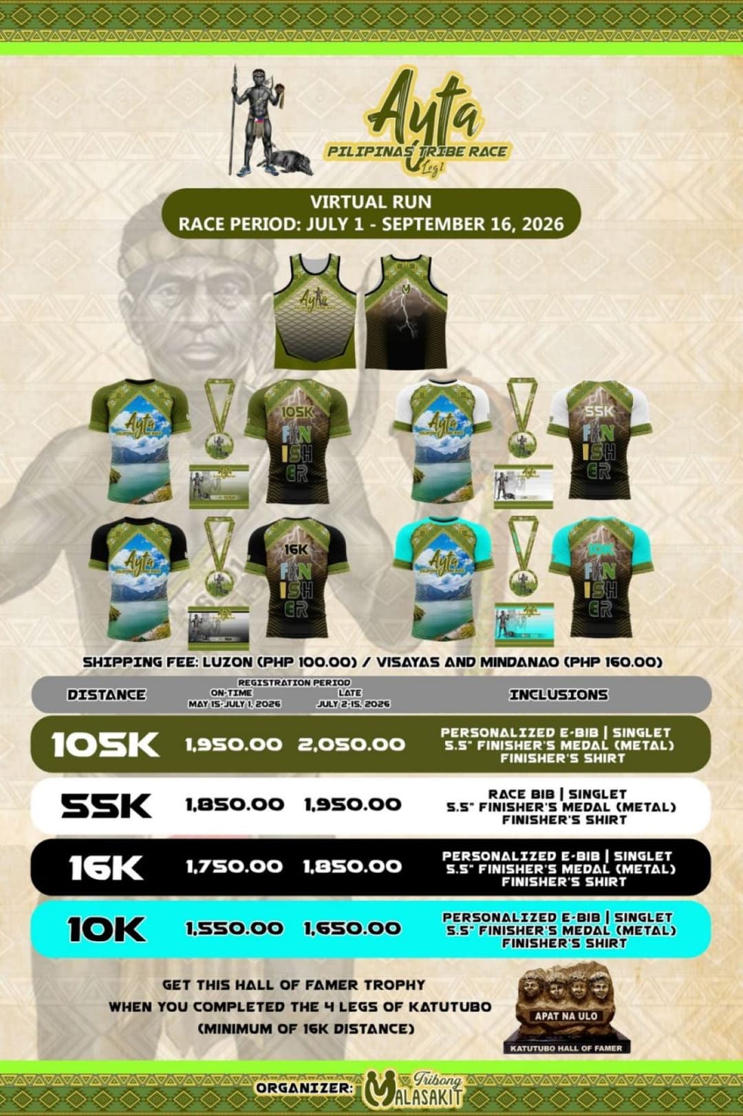 Ayta PILIPINAS TRIBE RACE Leg 1 - Virtual Run race event poster image