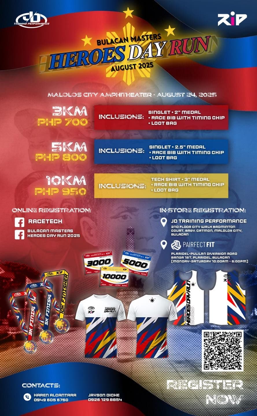 Bulacan Masters Heroes Day Run 2025 race event poster image