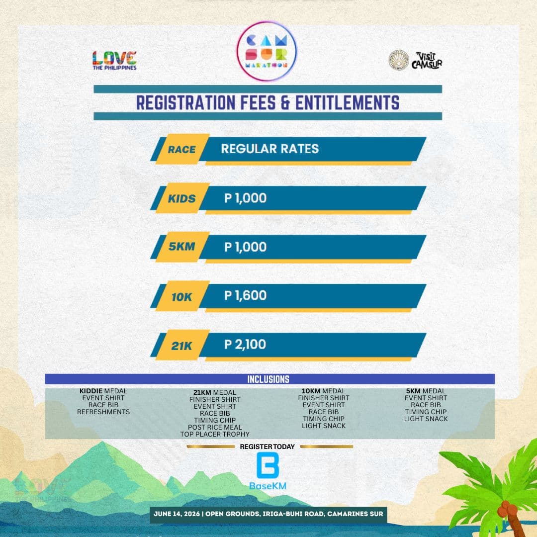 CamSur Marathon 2026 race event poster image