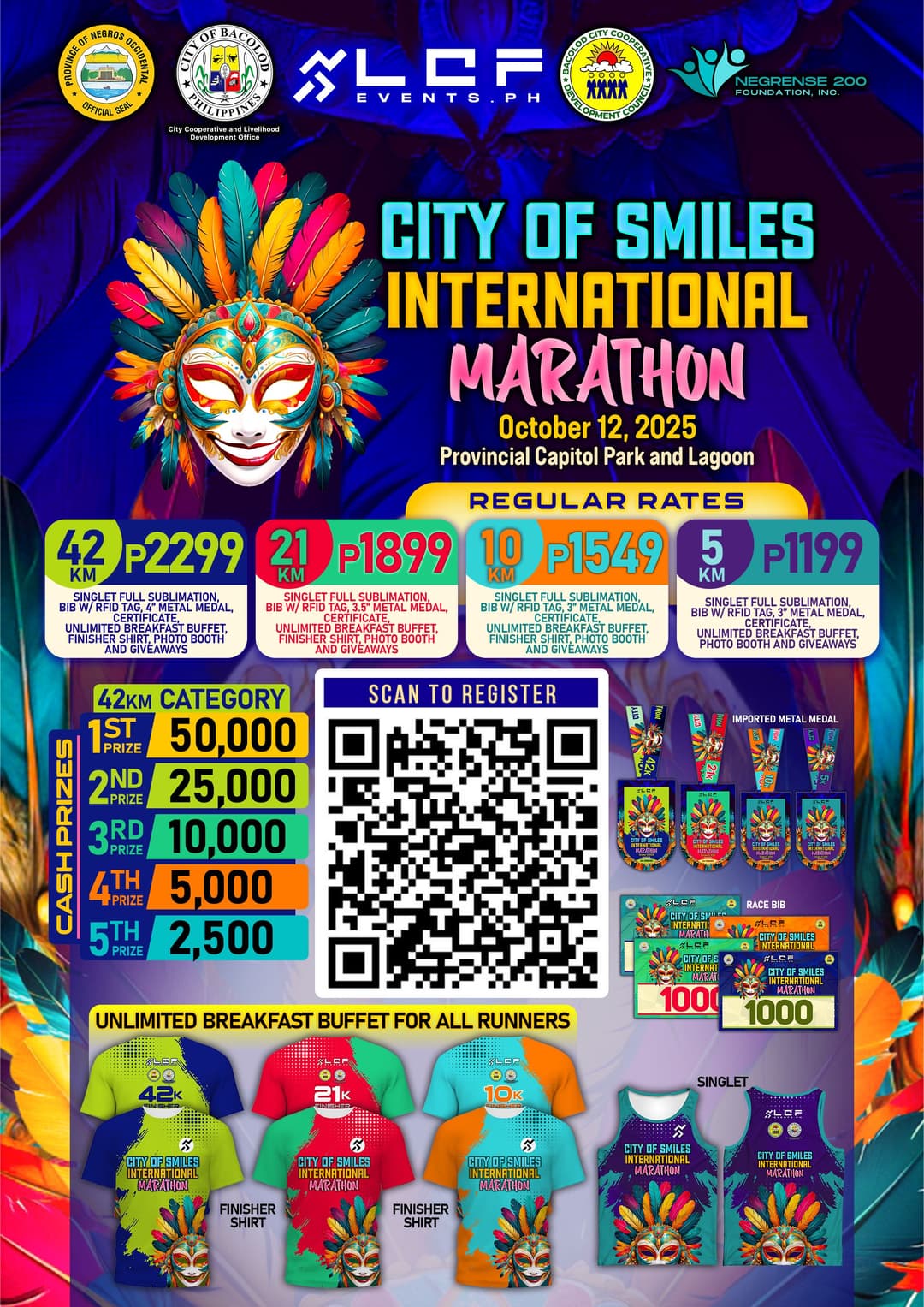 City Of Smiles International Marathon race event poster image