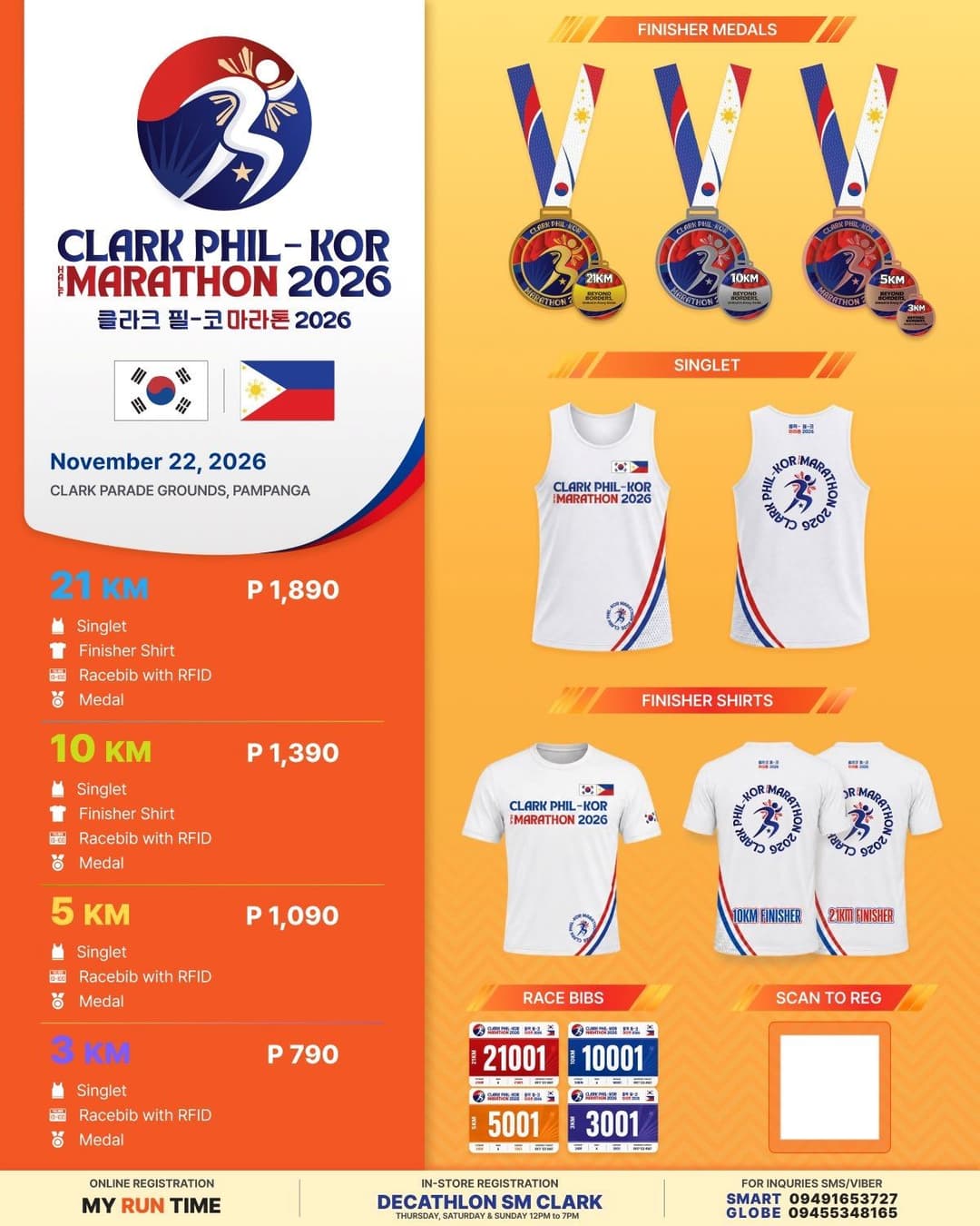Clark Phil-Kor Half Marathon 2026 race event poster image