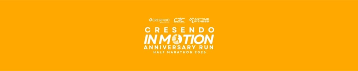 Cresendo In Motion Half Marathon 2026 race event banner image