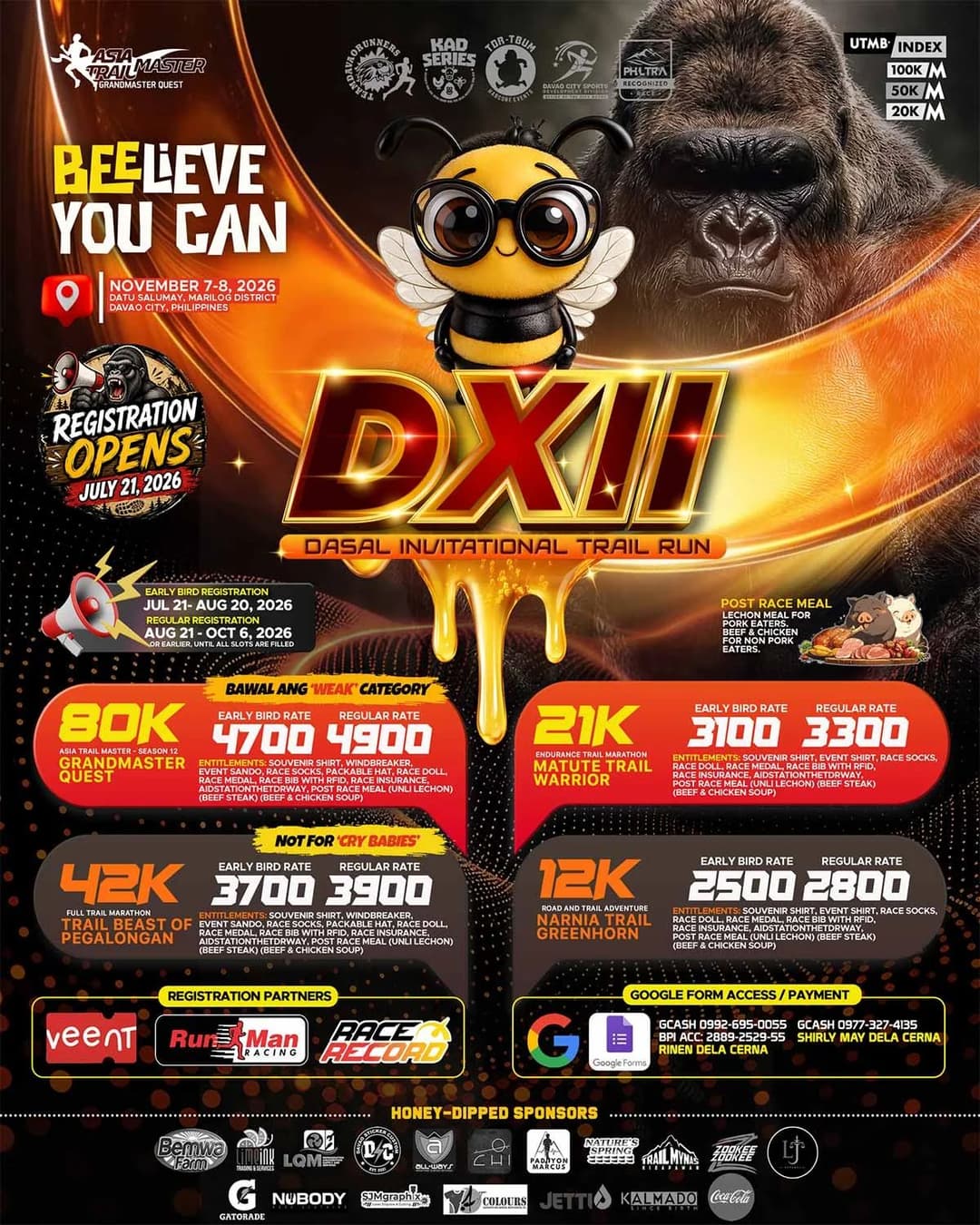 DXII Dasal Invitational Trail Run race event poster image