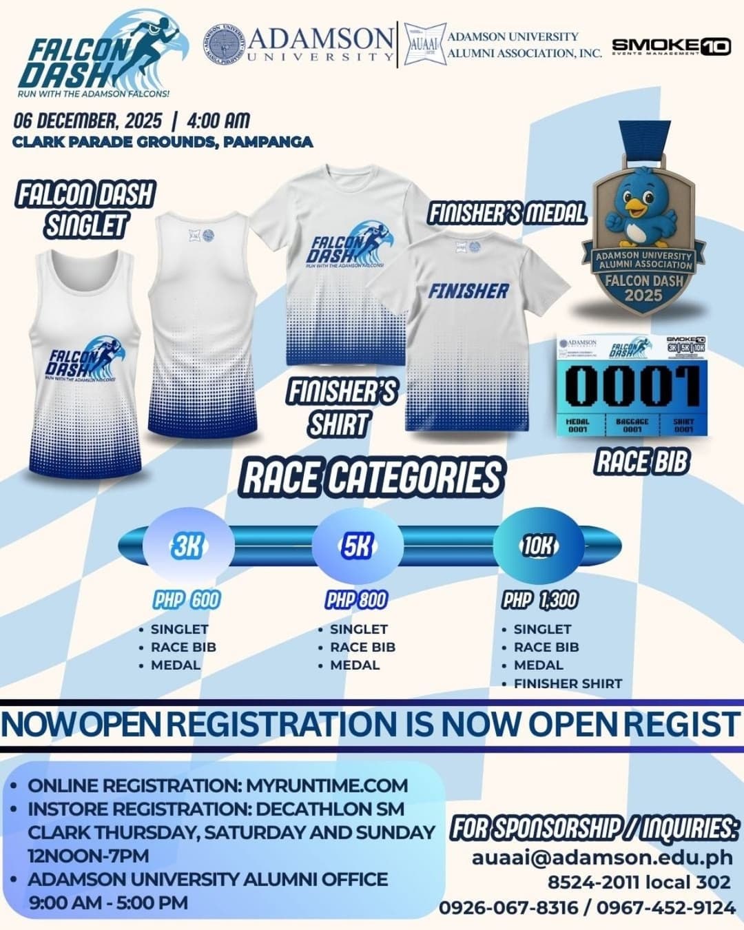 Falcon Dash: Run with the Adamson Falcons! race event poster image