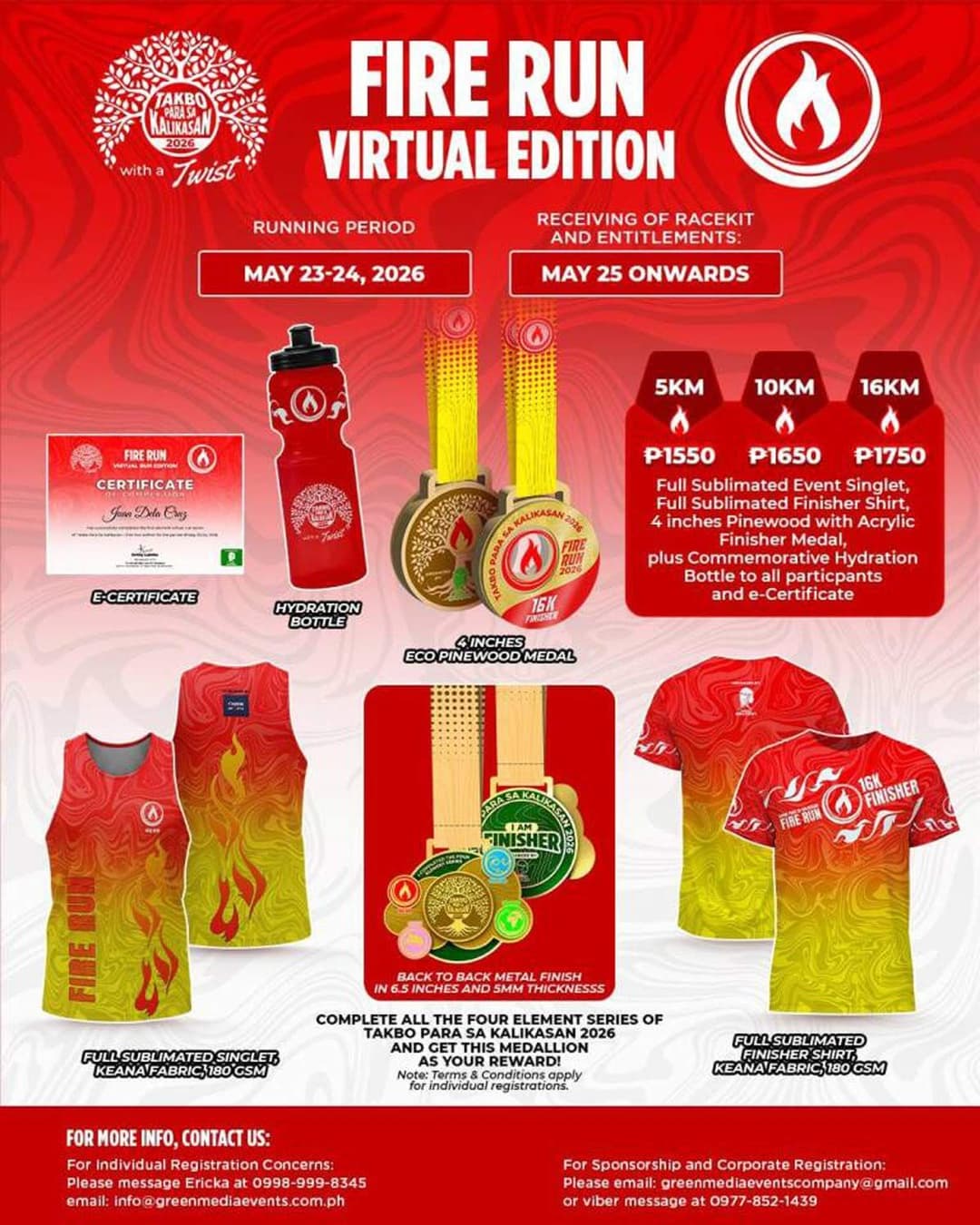 Fire Run 2026 Virtual Edition race event poster image