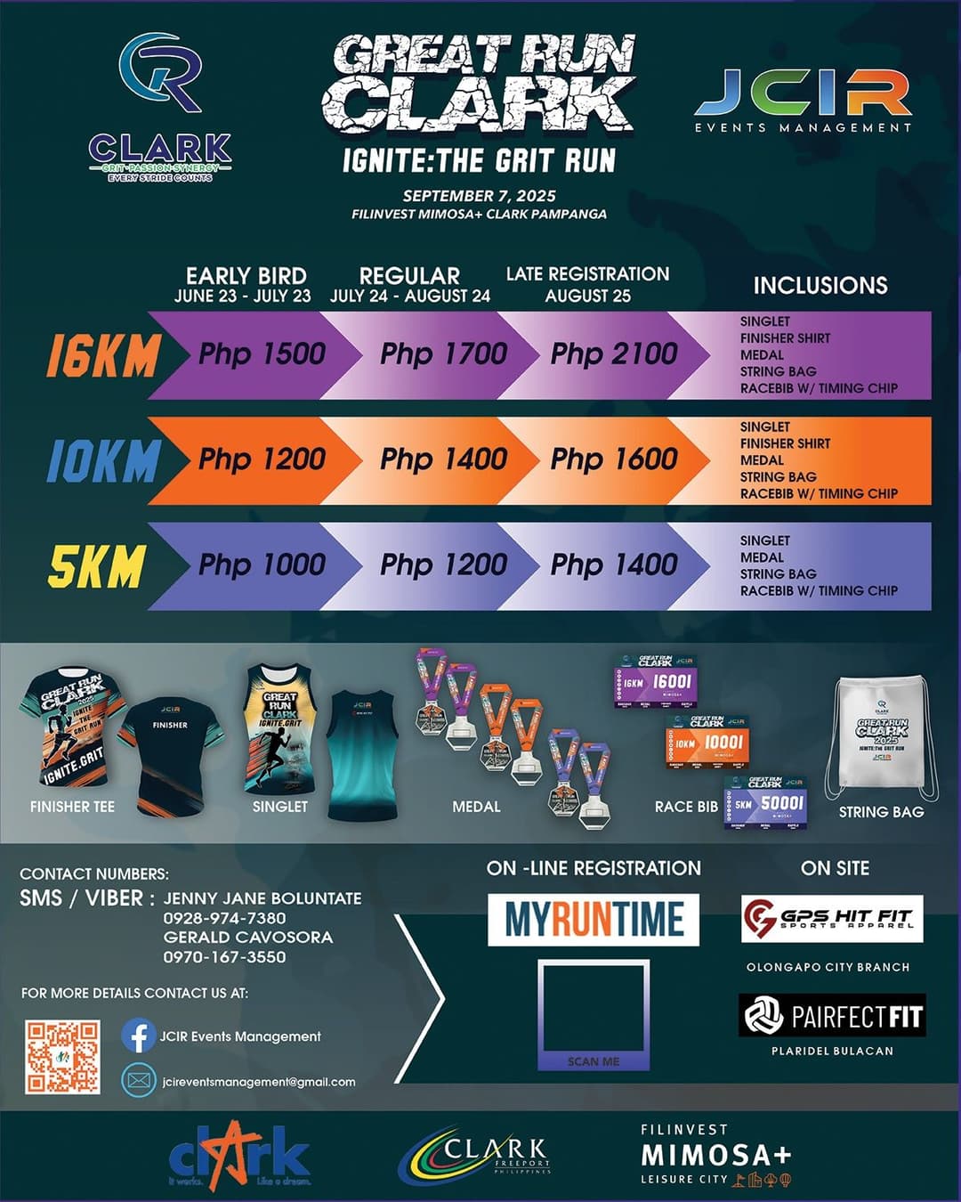 Great Run Clark Ignite: The Grit Run race event poster image