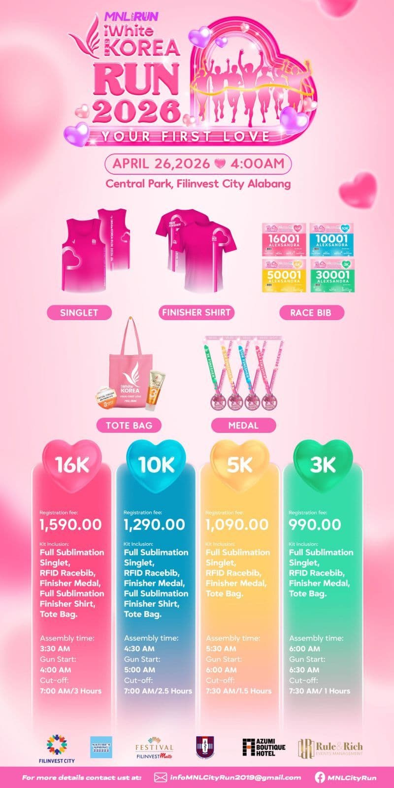 iWhite Korea Run 2026 Your First Love race event poster image