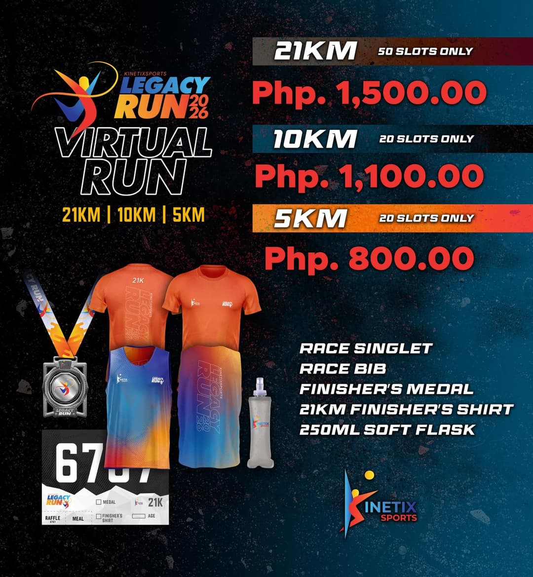 KinetixSports Legacy Run 2026 - Virtual Run race event poster image